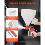 Amocart Air Texture Spray Gun 1.45 Gallon Air Hopper Spray Gun Professional Drywall Texture Painting Sprayer with 3 Nozzles