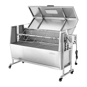Charger l'image dans la visionneuse de galerie, Amocart 46/52 Inch Stainless Steel Rotisserie Grill Outdoor BBQ Pig Lamb Charcoal Spit Roaster Kit
