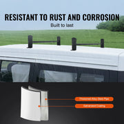 Charger l'image dans la visionneuse de galerie, Amocart Van Roof Ladder Rack 2/3 Bars Alloy Steel Roof Racks 500/750 LBS Capacity Rain-Gutter Roof Rack Van Ladder Rack for Van
