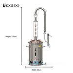 HOOLOO CT30Cu Distiller Small Home Brewing 220V/110V Moonshine Still Machine Rectification Brewing Equipment Whiskey Brandy Rum