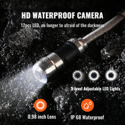Load image into Gallery viewer, Amocart Sewer Camera 7" Screen Pipeline Inspection Camera w/ DVR Function Waterproof Camera w/12 Adjustable LEDs 16 GB SD Card
