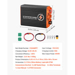 SucceBuy DC to DC Charger with MPPT 30/40/50A Solar Dual Input Smart Multi-Stage Charging for LiFePO4 Lead-Acid 12V/24V for RV