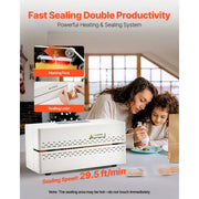 Load image into Gallery viewer, Amocart Continuous Heat Sealing Machine 0.32-0.47in Seal Width Automatic Band Sealer with Temperature Control for Plastic Bags

