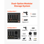Charger l'image dans la visionneuse de galerie, Amocart Hard Pistol Case Hard Gun Case with XPE Foam Lining Waterproof Pistol Box with Customizable Interior for Gun Lenses
