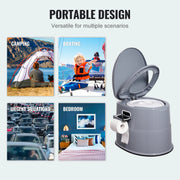 Load image into Gallery viewer, Amocart Portable Toilet for Camping Porta Potty with 1.3G Detachable Inner Bucket Travel Toilet for Outdoor Camping Travel
