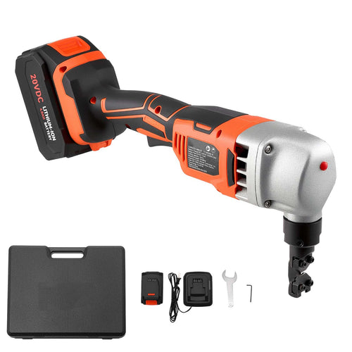 Amocart Cordless Metal Nibbler with 18/20 V 2.0 Ah/4.0 Ah Battery Brushless Motor Plastic Carrying Case for Cutting Stainless