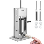 SucceBuy Manual Sausage Stuffer 5LBS/3L Capacity Two Speed 304 Stainless Steel Vertical Sausage Stuffer Sausage Filling Machine