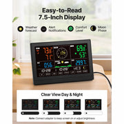 Bild in Galerie-Viewer laden, Amocart 5-in-1 Solar Powered Wi-Fi Weather Station for Weather Forecast, Wind Speed Direction, Temperature, Humidity, Rainfall
