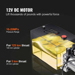 Amocart DC 12V Hydraulic Power Unit Single Acting Pump for Dump Trailer & Car Lifting 4/10/20 Quart Capacity