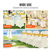 Charger l'image dans la visionneuse de galerie, Amocart 30/50PCS Ivory Stretch Spandex Folding Chair Covers Universal Fitted Chair Cover Removable Protective Slipcovers
