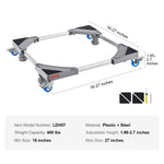 SucceBuy 400 lbs Mini Fridge Stand Mover Adjustable Mobile Base with 4 Locking Swivel Wheels for Washing Machine Refrigerator