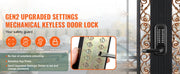 Load image into Gallery viewer, Amocart Mechanical Keyless Entry Door Lock Single/Double -Sided 14 Digit Keypad and Handle Embedded
