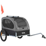 Amocart 88 lbs Dog Bike Trailer Pet Cart Bicycle Carrier with Wheels Coupler Reflectors Flag Collapsible to Store for Dogs