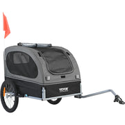 Charger l'image dans la visionneuse de galerie, Amocart 88 lbs Dog Bike Trailer Pet Cart Bicycle Carrier with Wheels Coupler Reflectors Flag Collapsible to Store for Dogs
