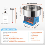 Charger l'image dans la visionneuse de galerie, SucceBuy Electric Cotton Candy Machine Candy Floss Maker Commercial Cotton Candy Machine w/ Stainless Steel Bowl and Sugar Scoop

