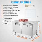 Amocart 72" Commercial Refrigerator Sandwich & Salad Prep Table 20Cu.Ft Food Prep Frost Free Refrigerator for Restaurant Bar