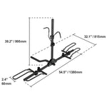 SucceBuy Hitch Mount Bike Rack 2-Bike Platform Style 80 LBS Max Capacity for 1.25-/2-inch Receiver Bike Carrier for Car