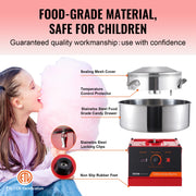 Bild in Galerie-Viewer laden, Amocart Electric Cotton Candy Machine Candy Floss Maker Commercial Cotton Candy Machine with Stainless Steel Bowl Sugar Scoop
