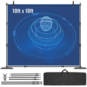 Charger l'image dans la visionneuse de galerie, Amocart 10 x 10 ft Heavy Duty Backdrop Stand Height Adjustable Photography Backdrop Stand for Party Wedding Display Exhibition
