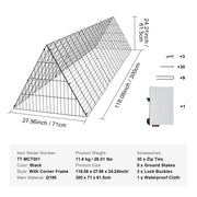 Charger l'image dans la visionneuse de galerie, Amocart Chicken Tunnels 157.5 x 39.4 x 24.2 in Chicken Tunnels for Yard Portable Chicken Tunnels for Outside Corner Frames
