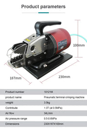 Charger l'image dans la visionneuse de galerie, Zten Pneumatic Terminal Crimping Machine Tool 1.3T Terminal Crimper Pliers Tool with Crimping Die For Optional With Foot Touch

