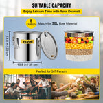 SucceBuy Moonshine Still 9.6Gallon 38L Stainless Steel Water Alcohol Distiller Copper Tube Home Brewing Kit Build-in Thermometer