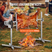 Charger l'image dans la visionneuse de galerie, Amocart Electric BBQ Rotisserie Grill Kit Automatic 42W Motor Height Adjustable Universal Roaster Stand Spit Rod w/ Heat Shield
