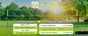 Charger l'image dans la visionneuse de galerie, Amocart Outdoor Volleyball Net System Adjustable Height Steel Poles with PVC Volleyball Pump Carrying Bag for Beach Lawn
