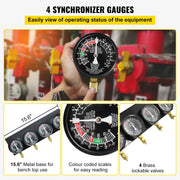 Load image into Gallery viewer, Amocart Fuel Vacuum Carburetor Synchronizer Carb Tools sync 4 Gauge Set with Rubber Hose Vacuum Balancer Meter Kit Motorcycle
