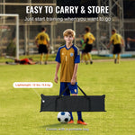 SucceBuy Soccer Trainer 2 IN 1 Rebounder Net Iron Soccer Practice Equipment Sports Football Rebounder Wall forTeam Solo Training