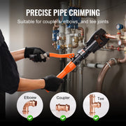 Load image into Gallery viewer, Amocart Copper Pipe Crimping Tool Hydraulic Driven Press Tool with 3/8" 1/2" 5/8" 1" Jaws for ASTM F1807 Pex Pipe Copper Ring
