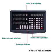 Load image into Gallery viewer, DRO readout SNS-2V/3V EDM RS232 Universal Lathe milling machine TTL AC110V/220V display FOR linear scale Rrating Ruler Encoder
