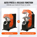 Amocart 3in1 Auto Hat Cap Heat Press Machine 6.4x3.5in Press Knob Clamshell Sublimation Transfer 3pcs Replaceable Heating Pad