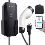 Amocart Level 1+2 Portable EV Charger 16Amp 120V or 240V 28-Foot Charging Cable Plug-in EV Charging Station for SAE J1772 EVs