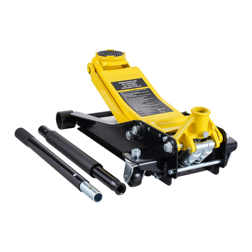 Amocart 2T Low Profile Floor Jack Iron Hydraulic Racing Floor Jack Hydraulic Car Jack with Single/Dual Piston Quick Lift Pump