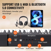 Charger l'image dans la visionneuse de galerie, Amocart 88 Key Digital Piano Keyboard Semi Weighted Keys Full Size Electric Portable Keyboard Piano Set 1000 Tone for Beginners
