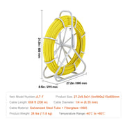 Load image into Gallery viewer, Amocart Fish Tape Fiberglass 425/492/600/656 ft Duct Rodder Fishtape Wire Puller Fishing Tools for Walls and Electrical Conduit
