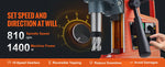 Amocart 1300W/1400W Magnetic Drill Press 2" Electric Drilling Machine 1-Second Quick Release Power Drill