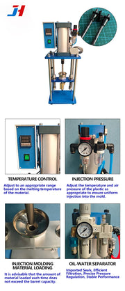 Load image into Gallery viewer, JH 20g Mini Vertical Plastic Injection Molding Machine 1000W 350℃ Desktop for Polymer ABS PVC USB Toy Mold 110V/220V

