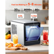 Charger l'image dans la visionneuse de galerie, Amocart Countertop Ice Maker 33 44 lbs per Day Self-Cleaning Portable Machine w/Scoop Drawer-Style Ice Access Ice-Making Machin
