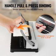 Charger l'image dans la visionneuse de galerie, Amocart Coil Spiral Binding Machine Manual Book Maker 34-Holes Binding 120 Sheets Punch Binder w/ Adjustable Coil Binding Spine
