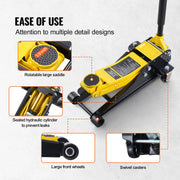 Charger l'image dans la visionneuse de galerie, Amocart 2T Low Profile Floor Jack Iron Hydraulic Racing Floor Jack Hydraulic Car Jack with Single/Dual Piston Quick Lift Pump
