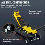 Amocart 2.5T Floor Hydraulic Jack Pneumatic Low Profile Floor Jack Heavy-Duty Steel Racing Floor Jack with Piston Lift Pump