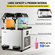 Charger l'image dans la visionneuse de galerie, Amocart 2x6L Commercial Beverage Slush Machine Frozen Drink Juice Dispenser Ice-Cool Smoothie Maker Equipment for Restaurant
