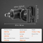 SucceBuy Air Impact Wrench Up to 2730 ft-lbs Reverse Torque Output 1" Pneumatic Impact Gun for Heavy Duty Repairs
