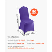 Load image into Gallery viewer, SucceBuy 50 Pcs Purple Chair Covers Polyester Spandex Chair Cover Stretch Slipcovers for Wedding Party Flat-Front Chair Covers
