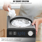 Charger l'image dans la visionneuse de galerie, Amocart Upright Automatic Ice Cream Maker with Built-in Compressor 2 Quart No Pre-freezing Fruit Yogurt Machine 4 Modes
