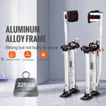 Amocart Drywall Stilts 18''/36''Adjustable Aluminum Tool Stilts with Protective Knee Pads Non-Slip Work Stilts for Home
