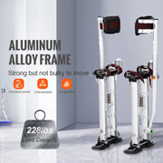 Charger l'image dans la visionneuse de galerie, Amocart Drywall Stilts 18''/36''Adjustable Aluminum Tool Stilts with Protective Knee Pads Non-Slip Work Stilts for Home
