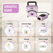 Charger l'image dans la visionneuse de galerie, Amocart Hat Press Machine Mini Hat Heat Press for Caps Cap Heat Press Machine Safety Base and Glove Automatic Shut-Off Purple
